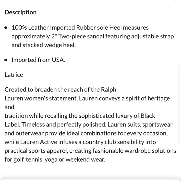 Lauren Ralph Lauren White Leather Sandals size 9.5B - Picture 14 of 14